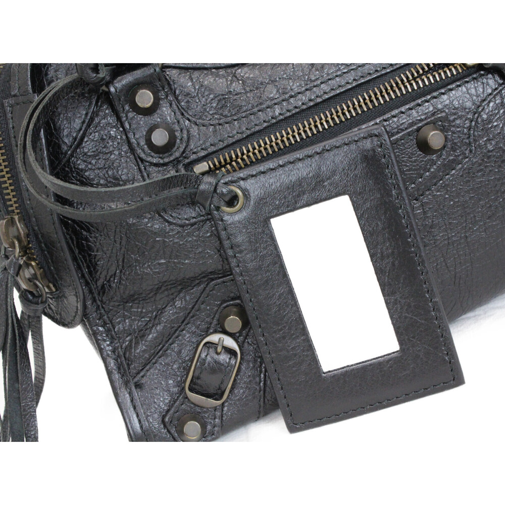 BALENCIAGA Classic City Black Leather Handbag Shoulder Bag - Picture 7 of 7